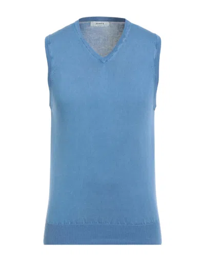 Alpha Studio Sweaters In Blue