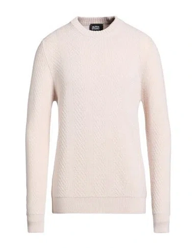 Alpha Studio Man Sweater Beige Size 36 Wool In Animal Print