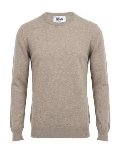 Alpha Studio Man Sweater Beige Size 38 Cashmere In Brown