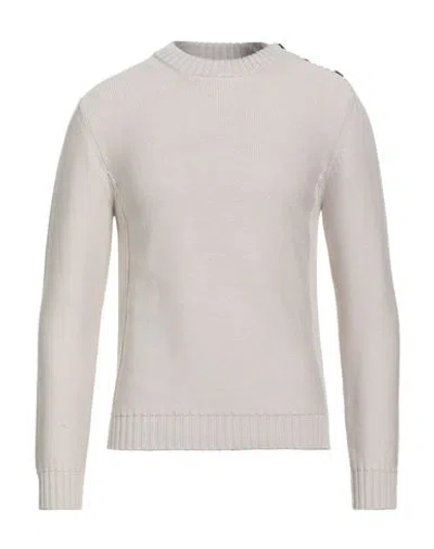 Alpha Studio Man Sweater Beige Size 38 Merino Wool In Gray