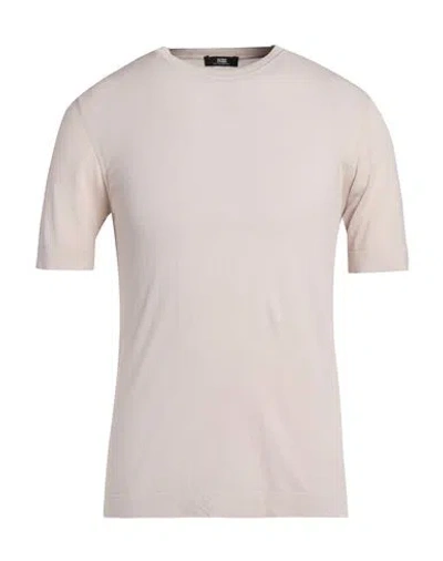 Alpha Studio Man Sweater Beige Size 38 Sea Island Cotton