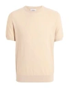 Alpha Studio Man Sweater Beige Size 40 Cotton
