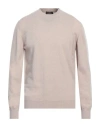 Alpha Studio Man Sweater Beige Size 48 Geelong Wool