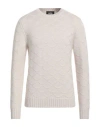 Alpha Studio Man Sweater Beige Size 42 Merino Wool