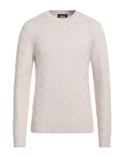 Alpha Studio Man Sweater Beige Size 42 Merino Wool