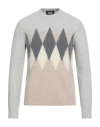 Alpha Studio Man Sweater Beige Size 42 Metallic Fiber, Polyamide, Cashmere, Elastane In Multi