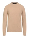Alpha Studio Man Sweater Beige Size 42 Recycled Wool, Wool, Recycled Polyamide, Polyamide, Elastane In Brown