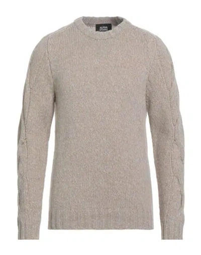Alpha Studio Man Sweater Beige Size 42 Wool, Recycled Polyamide, Alpaca Wool