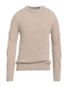 Alpha Studio Man Sweater Beige Size 42 Wool, Recycled Polyamide, Alpaca Wool In Neutral