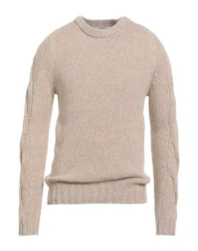 Alpha Studio Man Sweater Beige Size 42 Wool, Recycled Polyamide, Alpaca Wool In Neutral