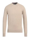 Alpha Studio Man Sweater Beige Size 44 Geelong Wool