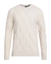 Alpha Studio Man Sweater Beige Size 44 Merino Wool