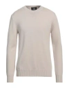 Alpha Studio Man Sweater Beige Size 44 Wool
