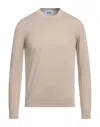 Alpha Studio Man Sweater Beige Size 48 Cotton