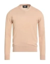 Alpha Studio Man Sweater Beige Size 46 Merino Wool