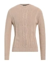 Alpha Studio Man Sweater Beige Size 46 Merino Wool, Alpaca Wool, Polyamide