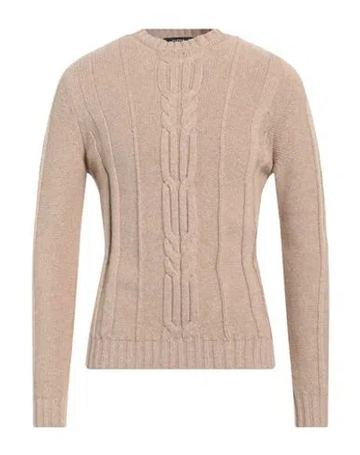 Alpha Studio Man Sweater Beige Size 46 Merino Wool, Alpaca Wool, Polyamide
