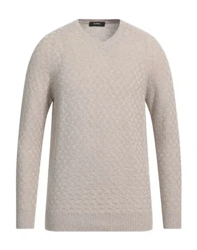 Alpha Studio Man Sweater Beige Size L Viscose, Nylon, Wool, Cashmere, Polyester