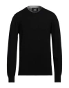 Alpha Studio Man Sweater Black Size 36 Geelong Wool