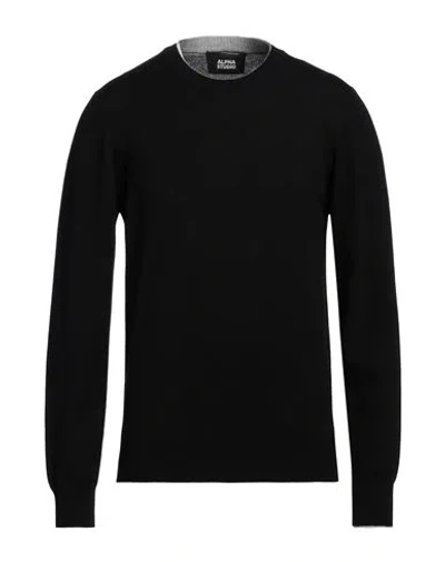 ALPHA STUDIO ALPHA STUDIO MAN SWEATER BLACK SIZE 36 GEELONG WOOL