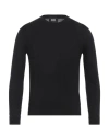 Alpha Studio Man Sweater Midnight Blue Size 46 Wool In Black