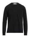 Alpha Studio Man Sweater Black Size 38 Cotton, Polyamide In Black