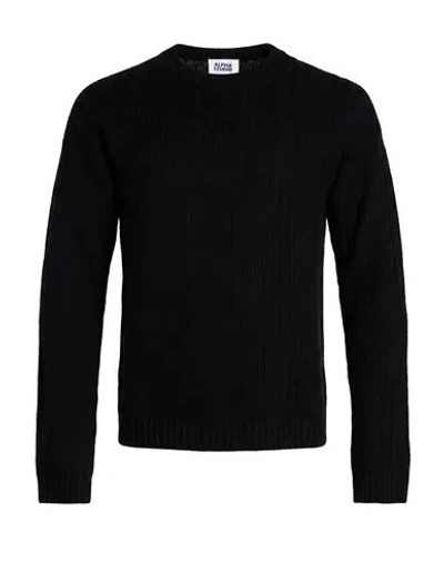 Alpha Studio Man Sweater Black Size 38 Merino Wool