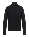 Alpha Studio Man Sweater Black Size 38 Merino Wool In Black