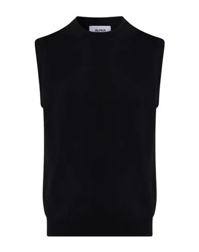 Alpha Studio Man Sweater Black Size 38 Wool