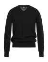 Alpha Studio Man Sweater Black Size 40 Merino Wool