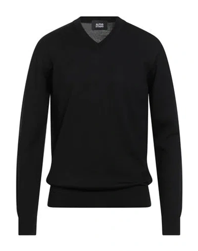 ALPHA STUDIO ALPHA STUDIO MAN SWEATER BLACK SIZE 40 MERINO WOOL