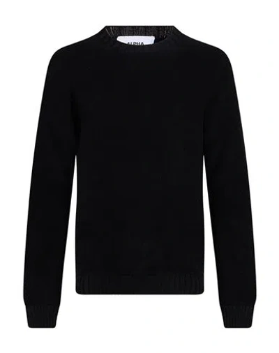 Alpha Studio Man Sweater Black Size 40 Wool