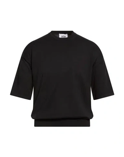 Alpha Studio Man Sweater Black Size 42 Cotton