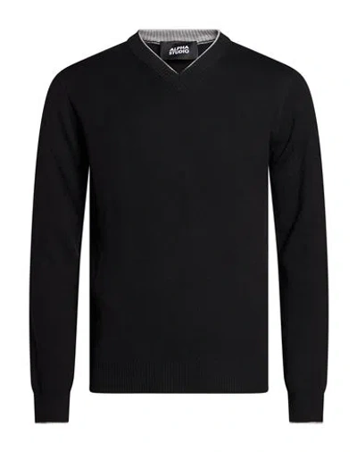 Alpha Studio Man Sweater Black Size 42 Geelong Wool