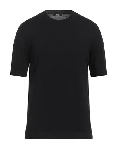 Alpha Studio Man Sweater Black Size 42 Merino Wool