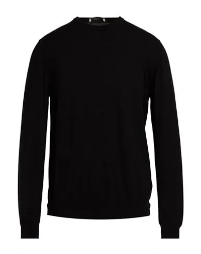 Alpha Studio Man Sweater Black Size 42 Wool, Cashmere