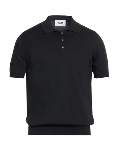 Alpha Studio Man Sweater Black Size 44 Cotton