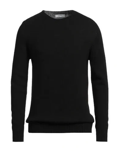 ALPHA STUDIO ALPHA STUDIO MAN SWEATER BLACK SIZE 44 RECYCLED WOOL, ECOVERO VISCOSE, RECYCLED POLYAMIDE, RECYCLED 