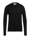 Alpha Studio Man Sweater Black Size 46 Cotton In Black