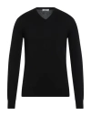 Alpha Studio Man Sweater Black Size 38 Cotton