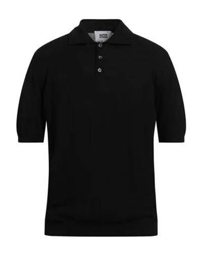 Alpha Studio Man Sweater Black Size 46 Cotton