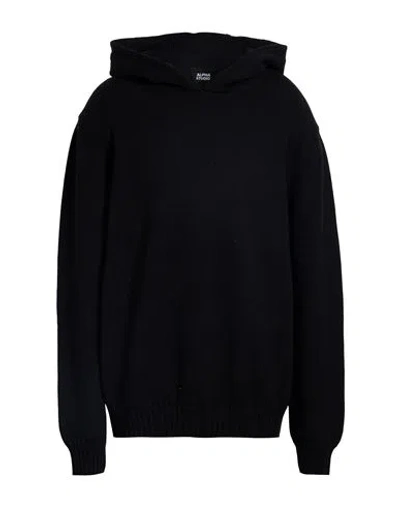 Alpha Studio Man Sweater Black Size 46 Merino Wool