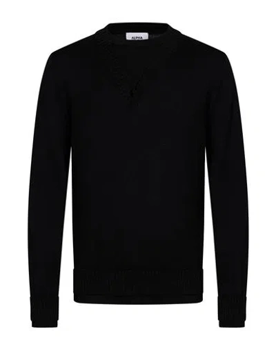 Alpha Studio Man Sweater Black Size 46 Merino Wool
