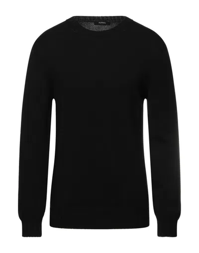 Alpha Studio Sweaters In Black