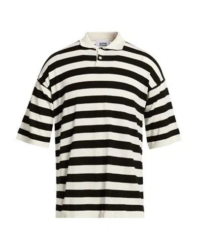 Alpha Studio Man Sweater Black Size 48 Cotton In Multi