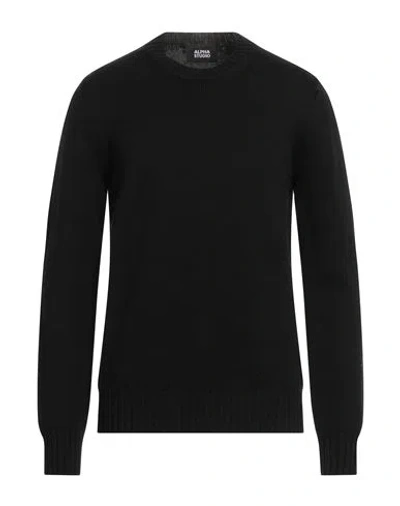 Alpha Studio Man Sweater Black Size 48 Merino Wool
