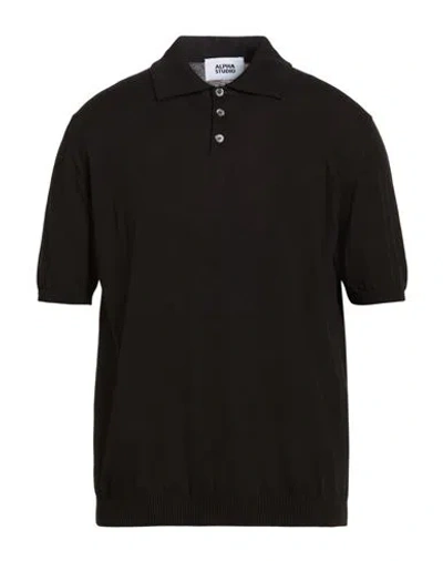 Alpha Studio Man Sweater Black Size 50 Cotton