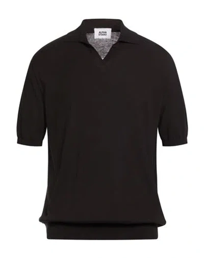 Alpha Studio Man Sweater Black Size 50 Cotton