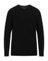 Alpha Studio Man Sweater Black Size L Viscose, Nylon, Wool, Cashmere, Polyester In Black