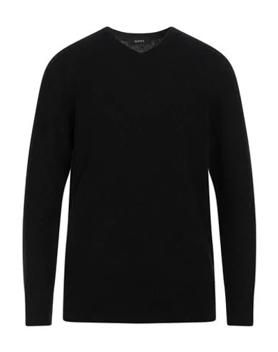 Alpha Studio Man Sweater Black Size L Viscose, Nylon, Wool, Cashmere, Polyester
